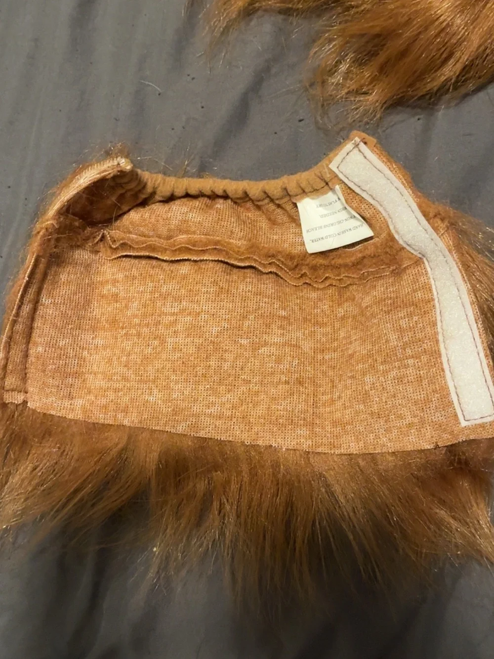 Dog Costume Faux Fur Brown Novelty Animal Hat with fur bracelets